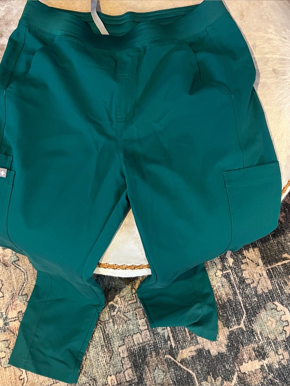 Figs Hunter green scrub pants
